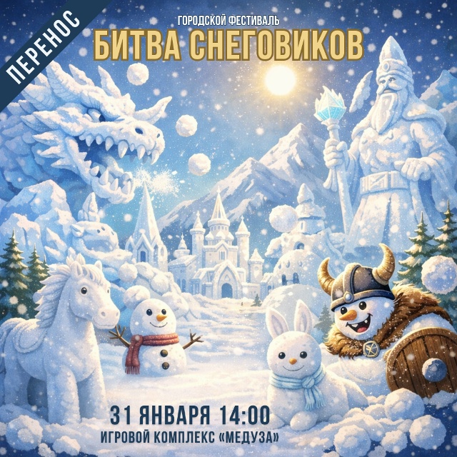 БИТВА СНЕГОВИКОВ переносится!!!